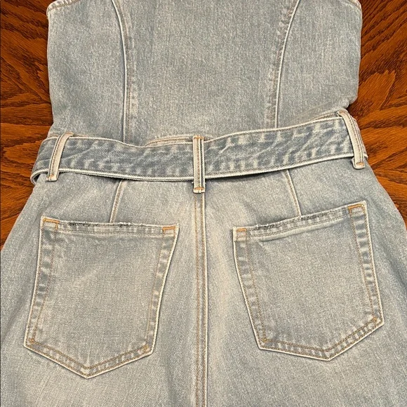 GRLFRND Amaya Belted Jumpsuit “Someone New” Light Wash Denim. Size XS - Picture 5 of 15